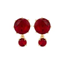 RED GARNET DIAMANTINE EARRINGS